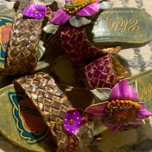 Size 10 grey multi heals, brand elite by Corkys footwear. “Used”